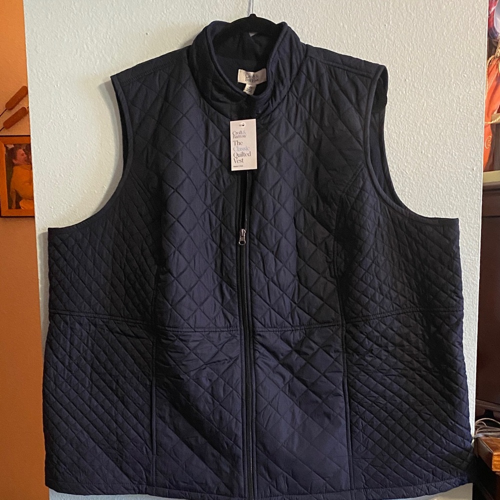 Croft & Barrow Navy Quilted Vest